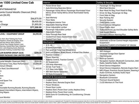 Used 2022 RAM 1500 Limited AWD/4WD image 49