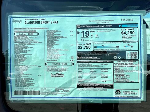 New 2025 Jeep Gladiator Sport w/ Premium Package image 14