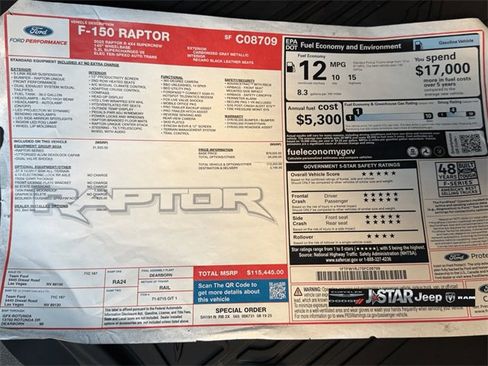 Used 2025 Ford F150 Raptor w/ Equipment Group 803A Raptor R image 9