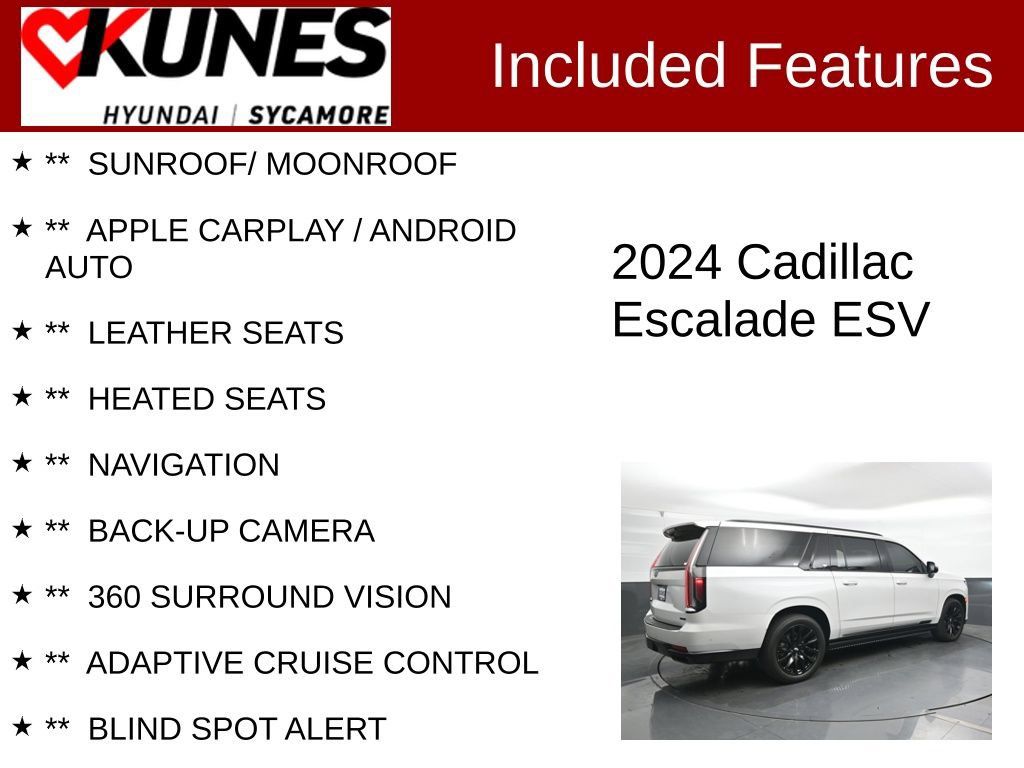 Used 2024 Cadillac Escalade ESV Sport Platinum w/ LPO, ONYX Package AWD/4WD image 2