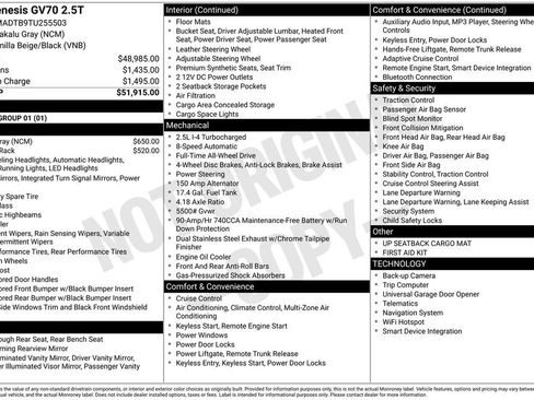 New 2026 Genesis GV70 2.5T image 4