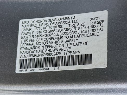 Certified 2024 Honda Odyssey EX-L image 40