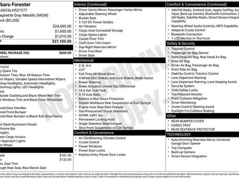 Used 2020 Subaru Forester w/ Alloy Wheel Package image 19