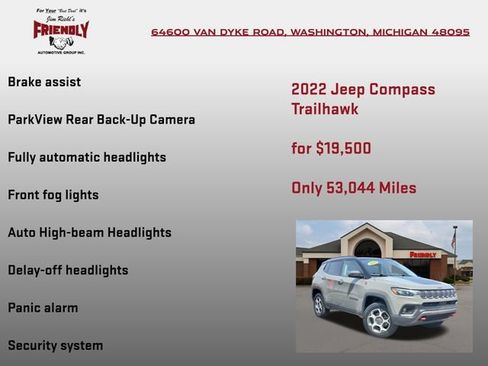 Used 2022 Jeep Compass Trailhawk w/ Sun and Sound Group AWD/4WD image 25