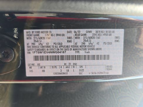 Used 2022 Ford F150 Lightning Lariat w/ Equipment Group 511A High AWD/4WD image 36