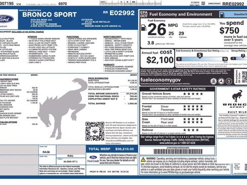 Used 2024 Ford Bronco Sport Big Bend w/ Convenience Package image 37