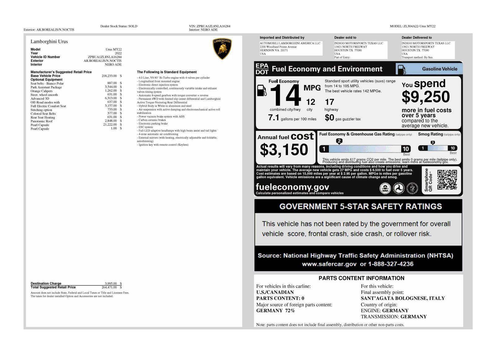 Used 2022 Lamborghini Urus AWD/4WD image 4