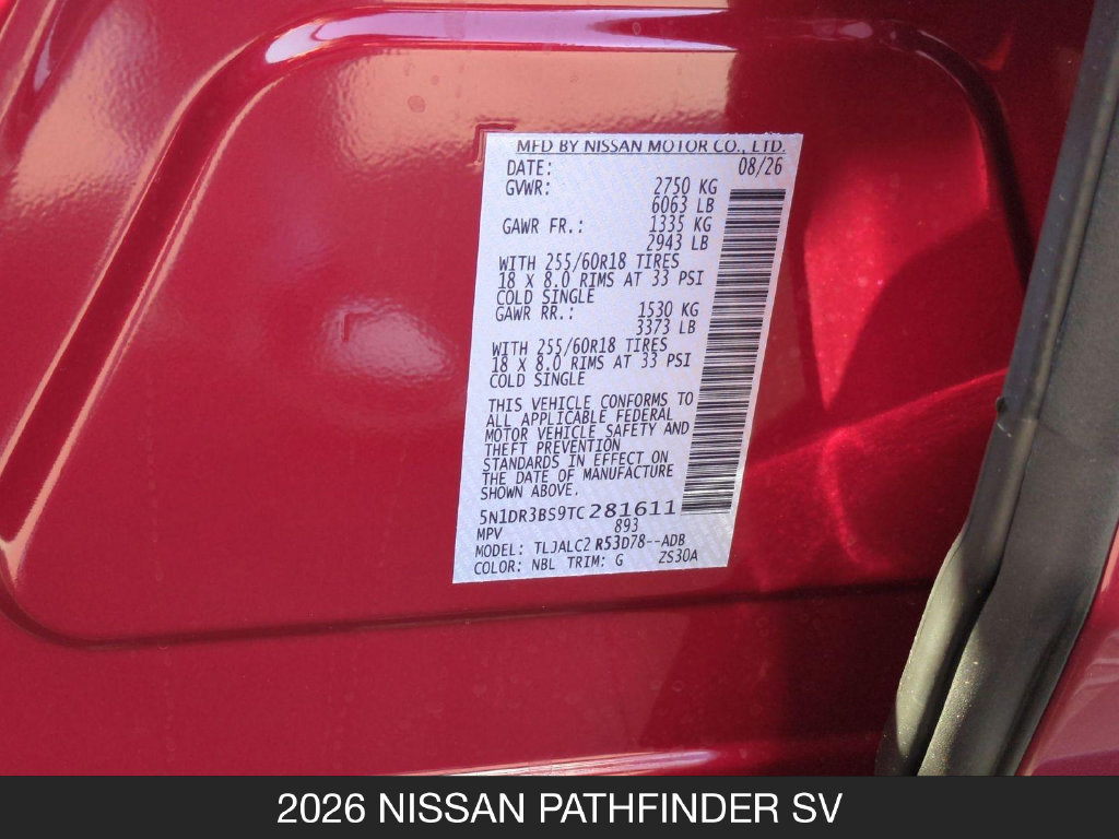 New 2026 Nissan Pathfinder SV FWD image 24