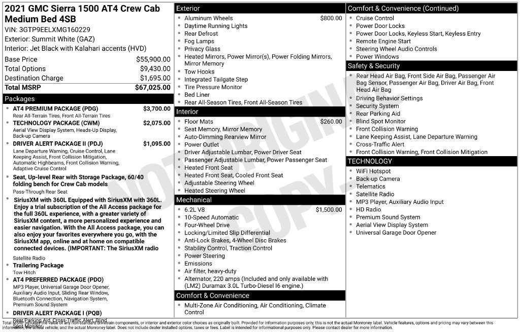 Certified 2021 GMC Sierra 1500 AT4 w/ AT4 Premium Package AWD/4WD image 21