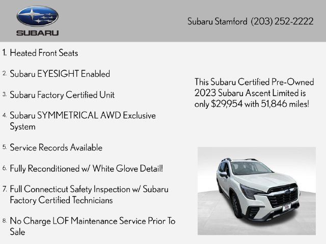 Used 2023 Subaru Ascent Limited w/ Technology Package AWD/4WD image 2
