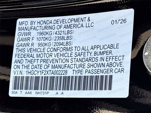 Certified 2026 Honda Accord LX image 34