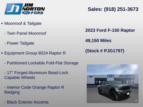 Used 2023 Ford F150 Raptor w/ Equipment Group 802A Raptor R AWD/4WD image 11