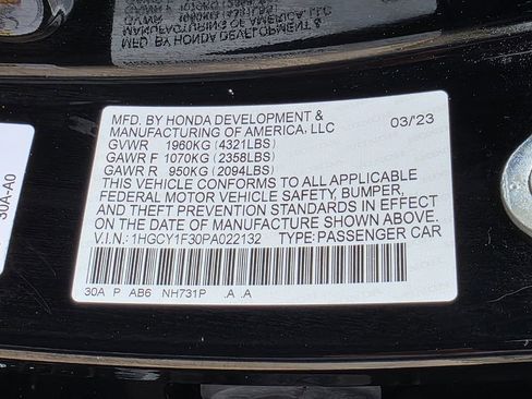 Used 2023 Honda Accord EX image 43