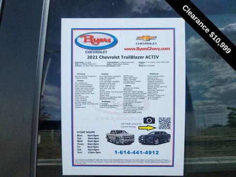 Used 2021 Chevrolet TrailBlazer ACTIV w/ Convenience Package image 10