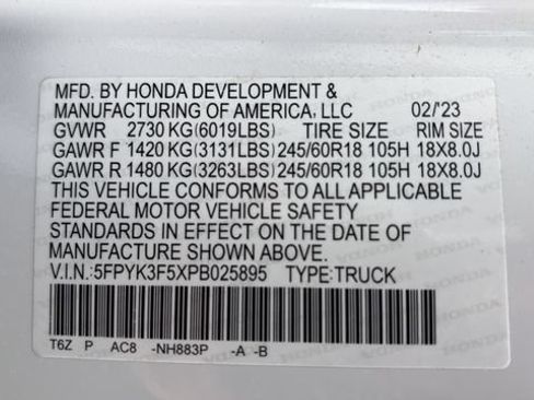 Used 2023 Honda Ridgeline RTL image 15
