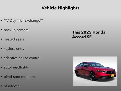 New 2025 Honda Accord SE image 5