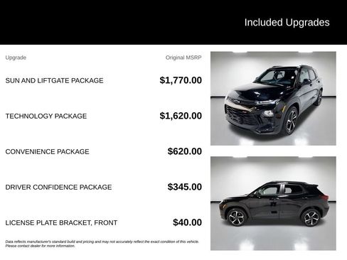 Used 2021 Chevrolet TrailBlazer RS w/ Sun and Liftgate Package AWD/4WD image 7