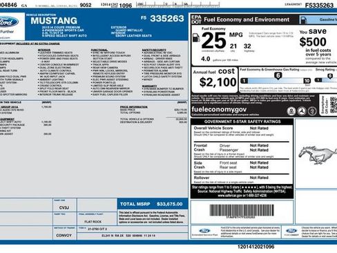 Used 2015 Ford Mustang Premium w/ Equipment Group 201A image 4