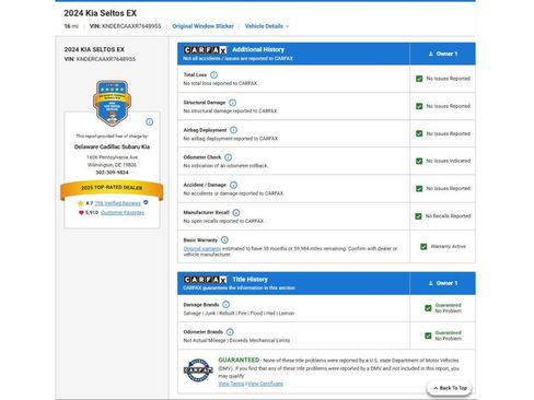Certified 2024 Kia Seltos EX AWD/4WD image 9