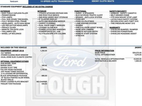 New 2026 Ford Ranger XLT w/ Equipment Group 301A High AWD/4WD image 2