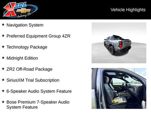 Certified 2025 Chevrolet Colorado ZR2 w/ Midnight Edition AWD/4WD image 2