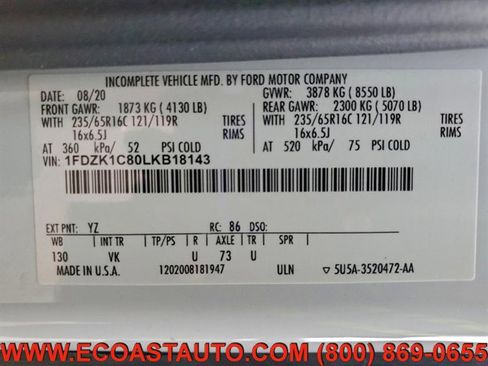 Used 2020 Ford Transit 150 XL RWD image 13