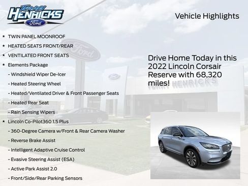 Used 2022 Lincoln Corsair Reserve w/ Equipment Group 201A AWD/4WD image 4