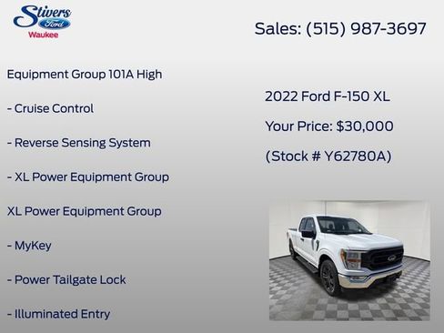 Certified 2022 Ford F150 XL w/ Equipment Group 101A High AWD/4WD image 8