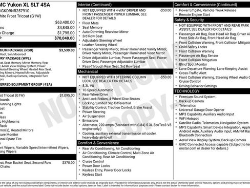 Used 2022 GMC Yukon XL SLT w/ SLT Premium Package RWD image 69