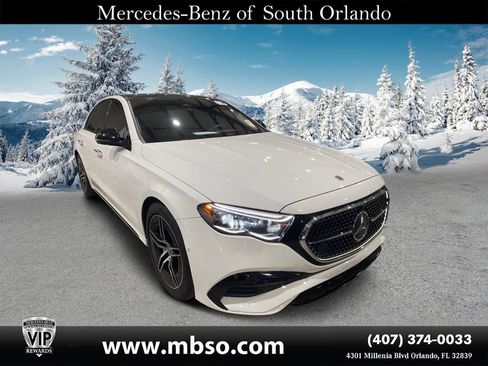 Used 2025 Mercedes-Benz E 350 4MATIC Sedan w/ MBUS Superscreen Package image 1