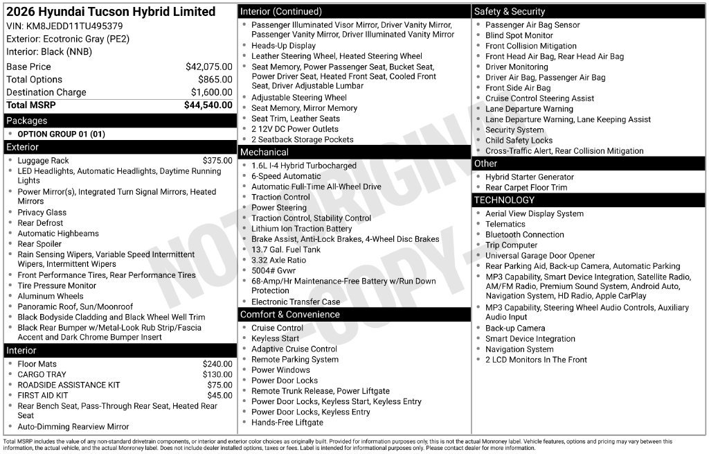 New 2026 Hyundai Tucson Limited AWD/4WD image 6