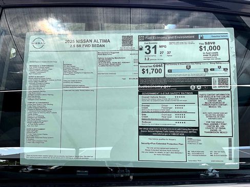 New 2025 Nissan Altima 2.5 SR image 19