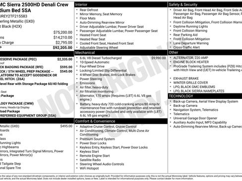 New 2026 GMC Sierra 2500 Denali w/ Denali Reserve Package AWD/4WD image 46