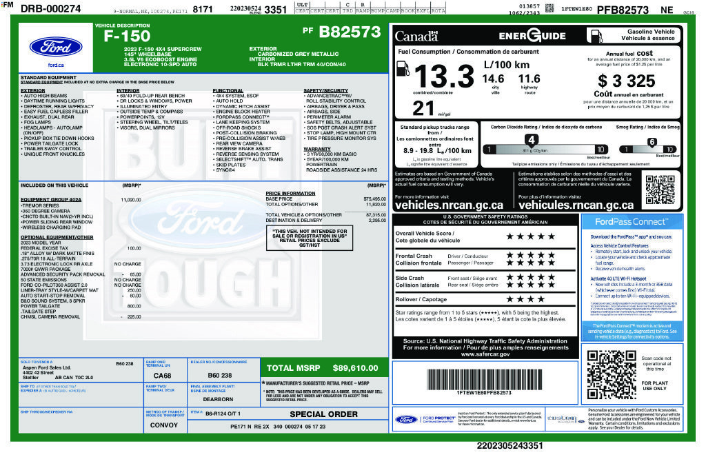 Used 2023 Ford F150 Tremor w/ Equipment Group 402A High AWD/4WD image 36
