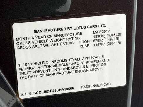 Used 2012 Lotus Evora 2+2 RWD image 29