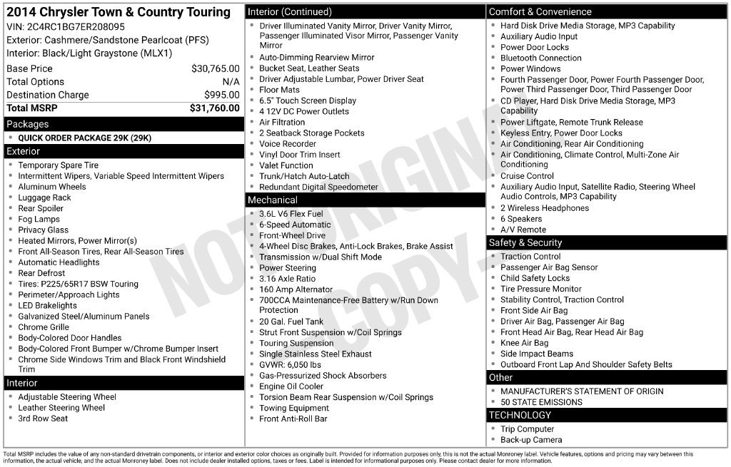 Used 2014 Chrysler Town & Country Touring FWD image 42