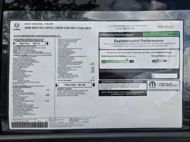 New 2027 RAM 3500 Big Horn AWD/4WD image 3