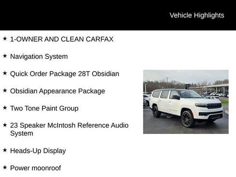 Used 2024 Jeep Grand Wagoneer L Series II w/ Quick Order Packagew 28T image 5