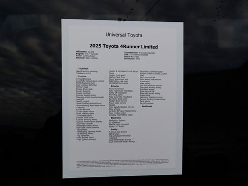 Used 2025 Toyota 4Runner Limited image 49