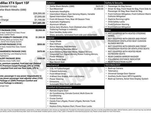 Certified 2022 Cadillac XT4 Sport w/ Comfort Package FWD image 35