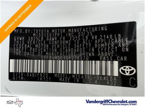 Used 2025 Toyota Corolla LE FWD image 27