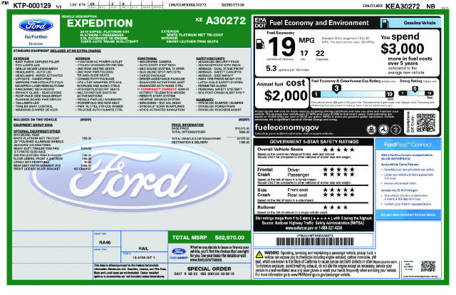 Used 2019 Ford Expedition Platinum AWD/4WD image 2