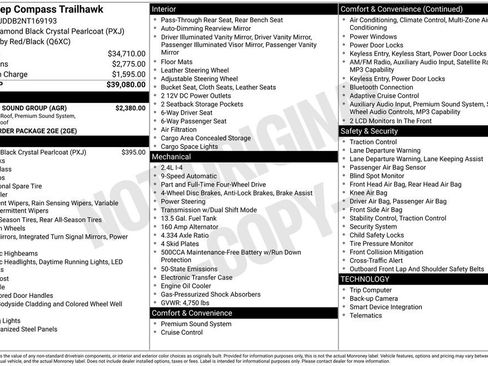 Certified 2022 Jeep Compass Trailhawk w/ Sun and Sound Group AWD/4WD image 10