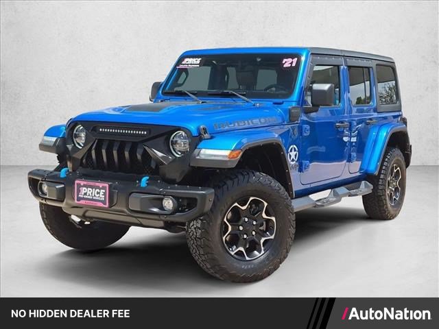 Used 2021 Jeep Wrangler Unlimited Rubicon 4xe w/ Steel Bumper Group AWD/4WD image 1