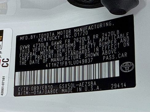 Certified 2020 Toyota Avalon Touring w/ Advanced Safety Package FWD image 33
