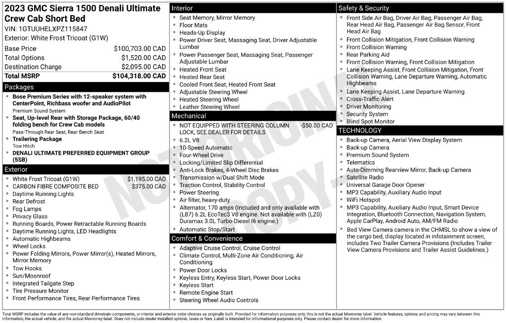Used 2023 GMC Sierra 1500 Denali Ultimate AWD/4WD image 63