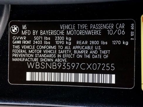 Used 2007 BMW M5 RWD image 20