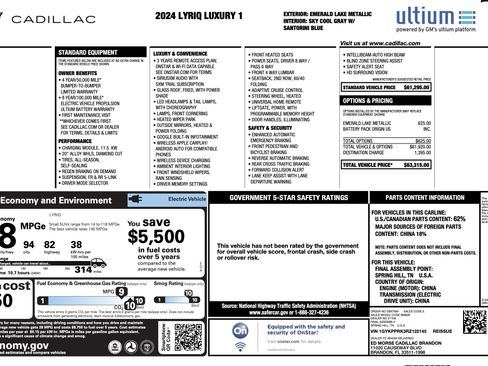 Used 2024 Cadillac Lyriq Luxury RWD image 2