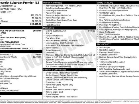New 2026 Chevrolet Suburban Premier AWD/4WD image 32