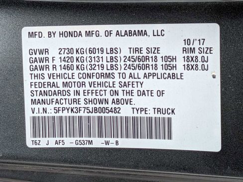Certified 2018 Honda Ridgeline RTL-E image 32